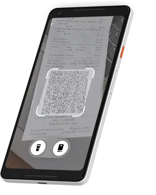 Skener gotovinskih racuna Telefon skenira QR Fiskalni racun