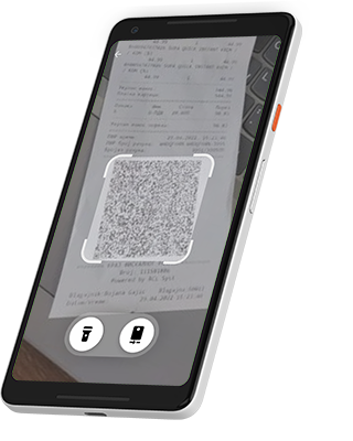 Telefon skenira QR Fiskalni racun